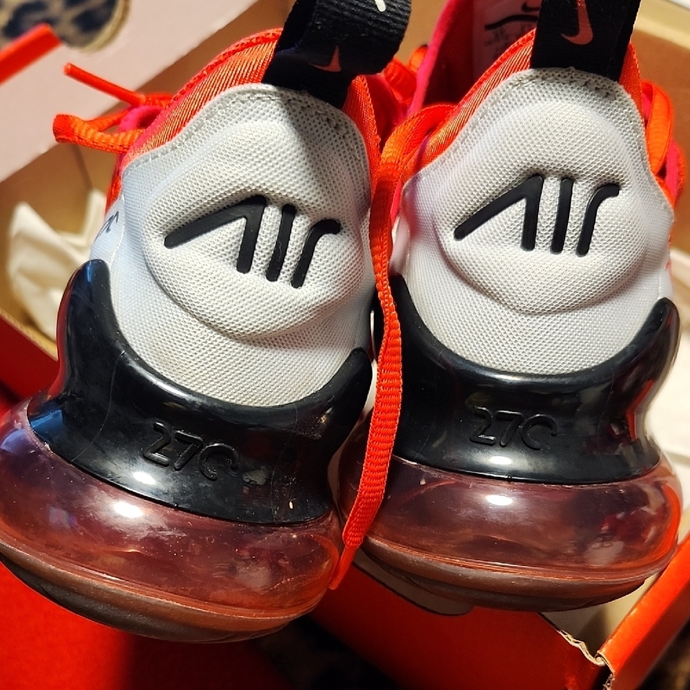 Nike Air Max 270 Bright Red with Black and White Accents - Picture 4 of 8